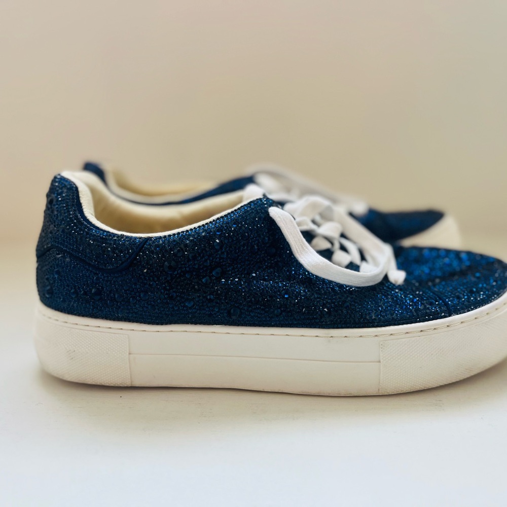Betsey Johnson Glittery Blue Sneakers
